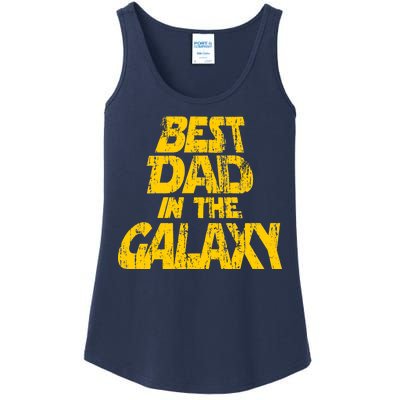 Vintage Best Dad In The Galaxy Ladies Essential Tank