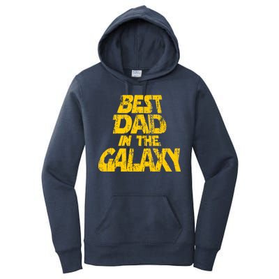 Vintage Best Dad In The Galaxy Women's Pullover Hoodie