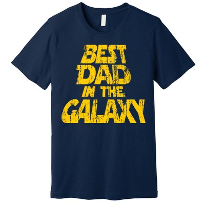 Vintage Best Dad In The Galaxy Premium T-Shirt