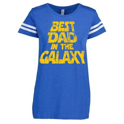 Vintage Best Dad In The Galaxy Enza Ladies Jersey Football T-Shirt