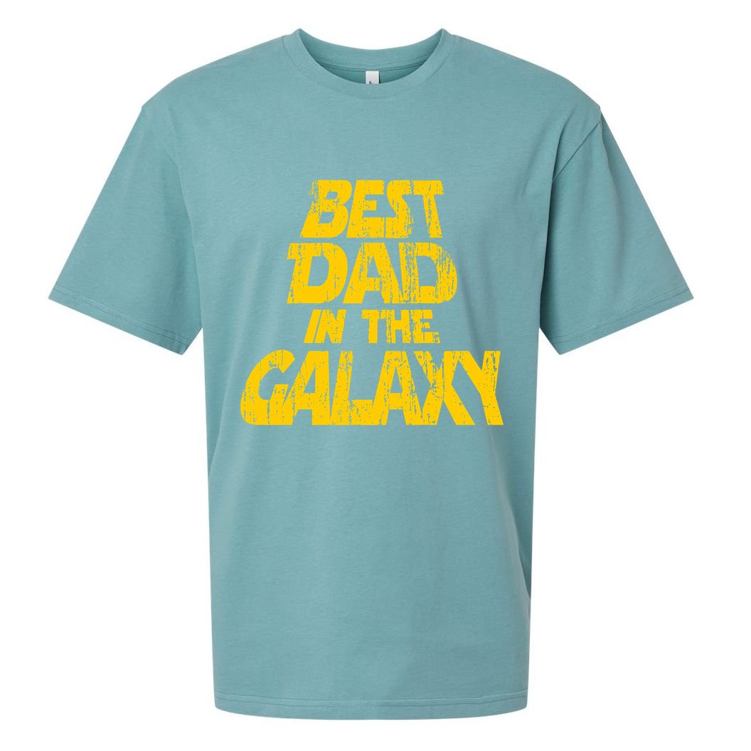 Vintage Best Dad In The Galaxy Sueded Cloud Jersey T-Shirt