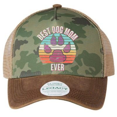 Vintage Best Dog Mom Ever Legacy Tie Dye Trucker Hat