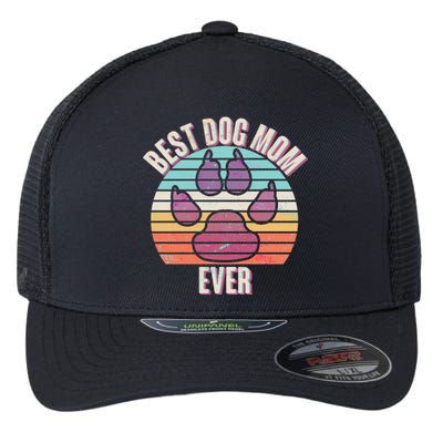 Vintage Best Dog Mom Ever Flexfit Unipanel Trucker Cap