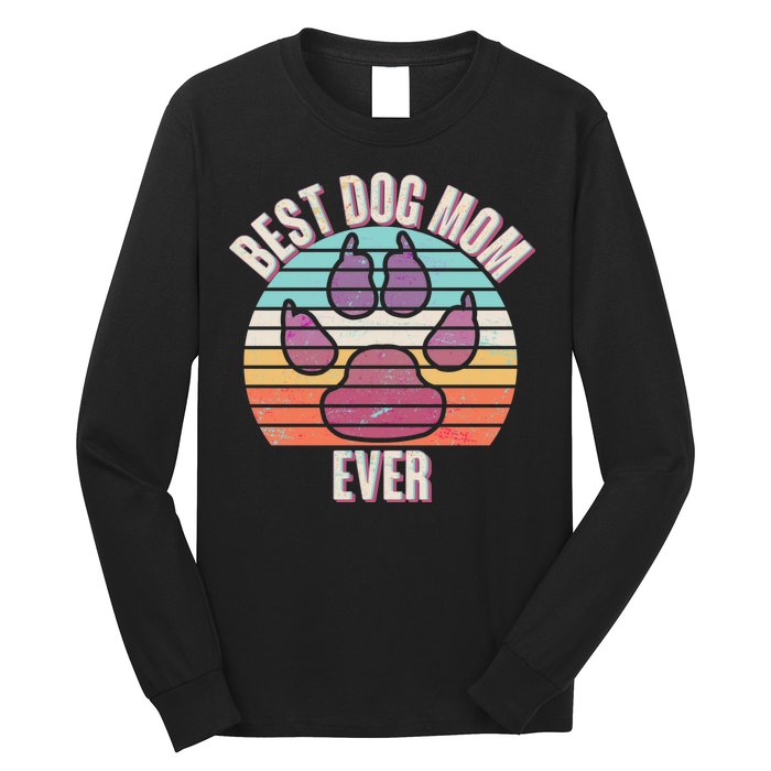 Vintage Best Dog Mom Ever Long Sleeve Shirt