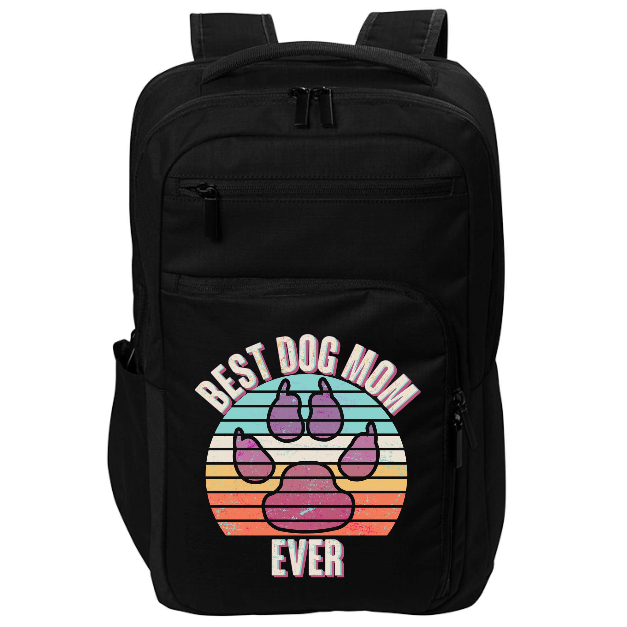 Vintage Best Dog Mom Ever Impact Tech Backpack