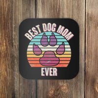 Vintage Best Dog Mom Ever Coaster