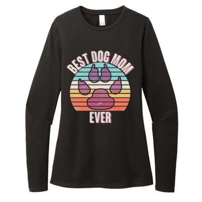 Vintage Best Dog Mom Ever Womens CVC Long Sleeve Shirt