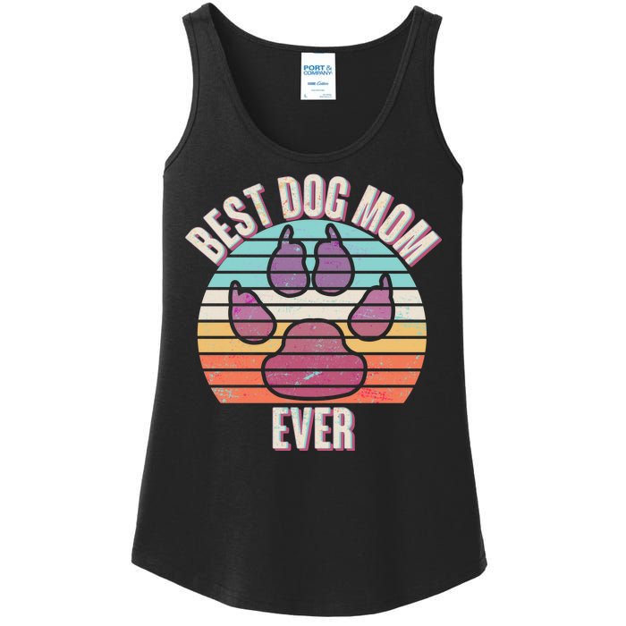 Vintage Best Dog Mom Ever Ladies Essential Tank