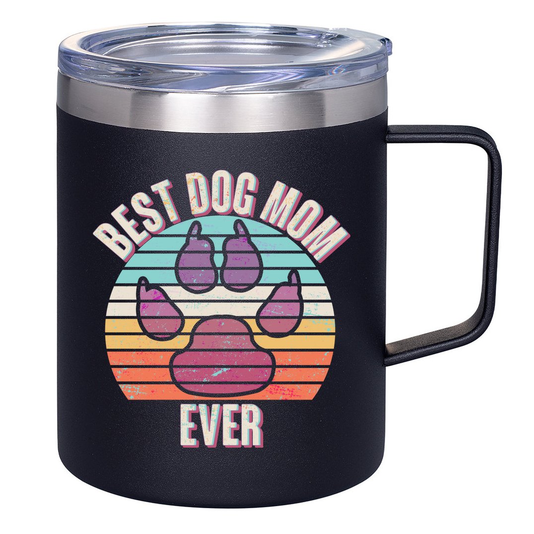 Vintage Best Dog Mom Ever 12oz Stainless Steel Coffee Mug