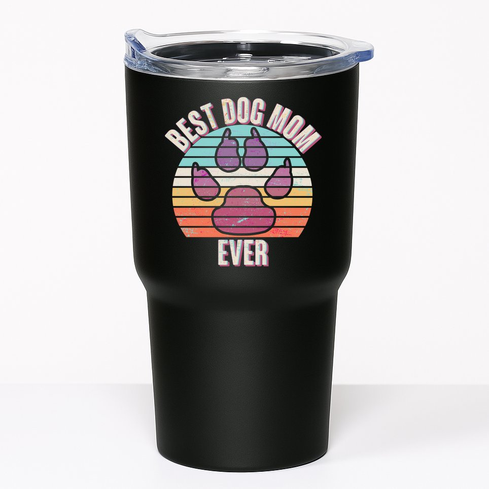 Vintage Best Dog Mom Ever Tumbler