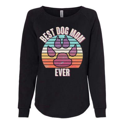 Vintage Best Dog Mom Ever Womens California Wash Sweatshirt