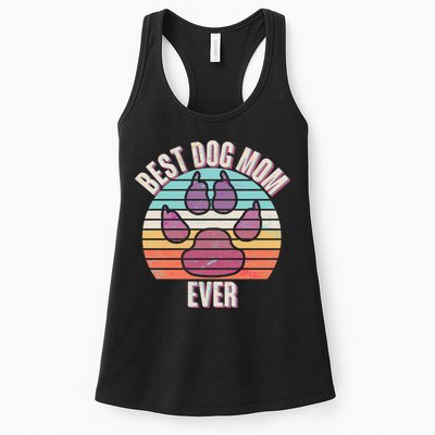 Vintage Best Dog Mom Ever Womens Tank Top