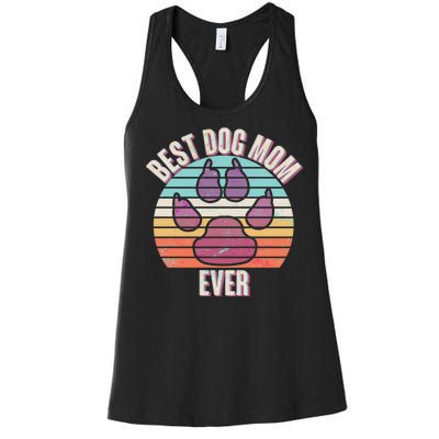 Vintage Best Dog Mom Ever Women's Racerback Tank