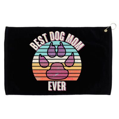 Vintage Best Dog Mom Ever Grommeted Golf Towel