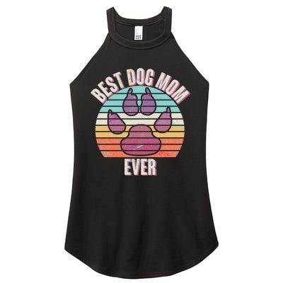 Vintage Best Dog Mom Ever Women’s Perfect Tri Rocker Tank