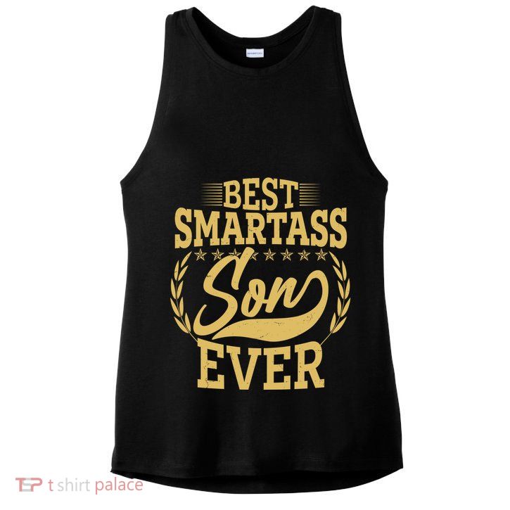 Vintage Best Smartass Son Ever Ladies PosiCharge Tri-Blend Wicking Tank
