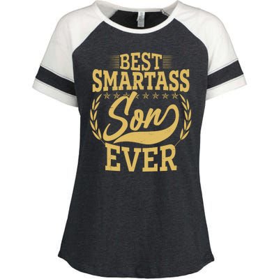 Vintage Best Smartass Son Ever Enza Ladies Jersey Colorblock Tee