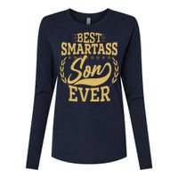 Vintage Best Smartass Son Ever Womens Cotton Relaxed Long Sleeve T-Shirt