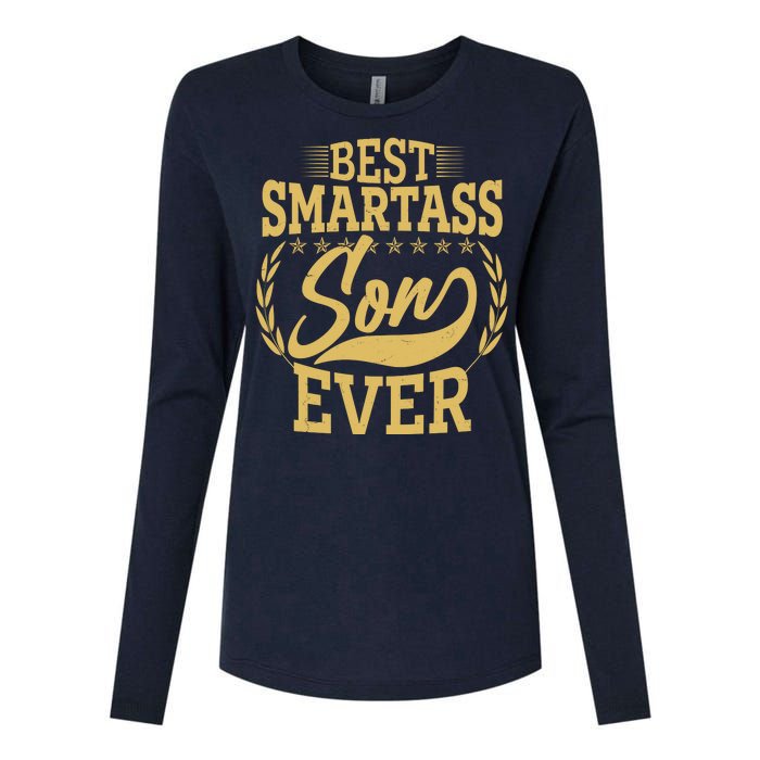 Vintage Best Smartass Son Ever Womens Cotton Relaxed Long Sleeve T-Shirt