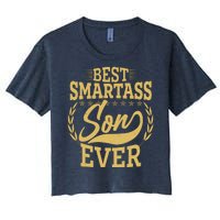 Vintage Best Smartass Son Ever Women's Crop Top Tee