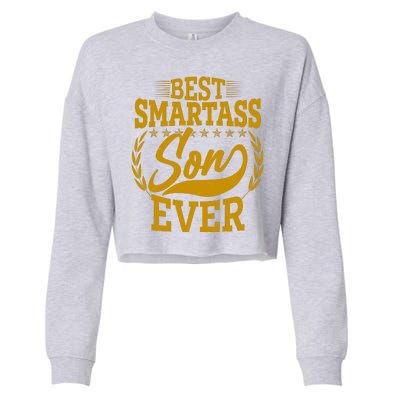 Vintage Best Smartass Son Ever Cropped Pullover Crew