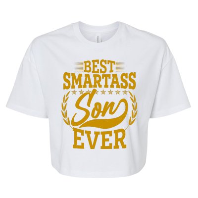 Vintage Best Smartass Son Ever Bella+Canvas Jersey Crop Tee