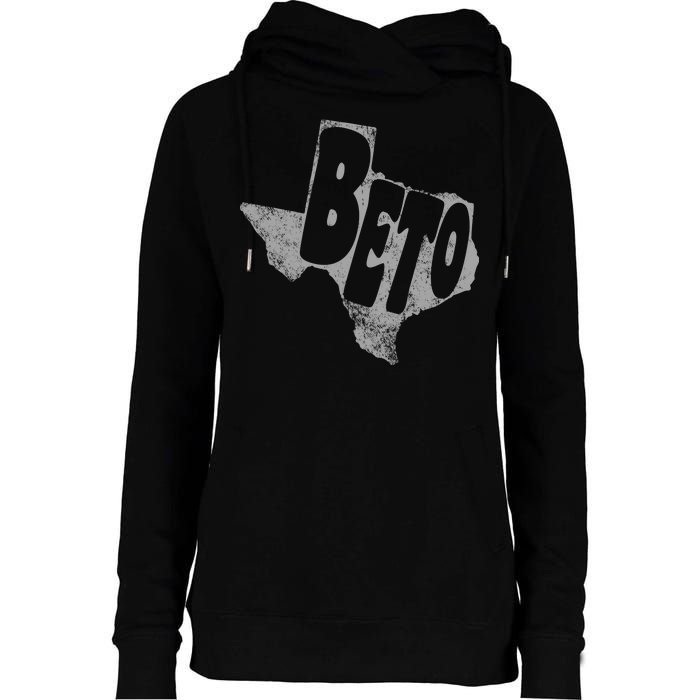 Vintage BETO Texas State Logo Womens Funnel Neck Pullover Hood