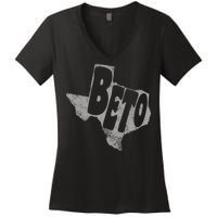 Vintage BETO Texas State Logo Women's V-Neck T-Shirt