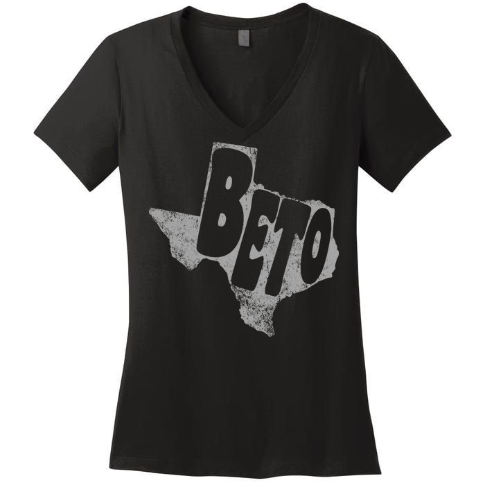 Vintage BETO Texas State Logo Women's V-Neck T-Shirt