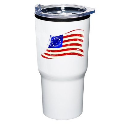 Vintage Betsy Ross 4th Of July American Waving Flag Tumbler