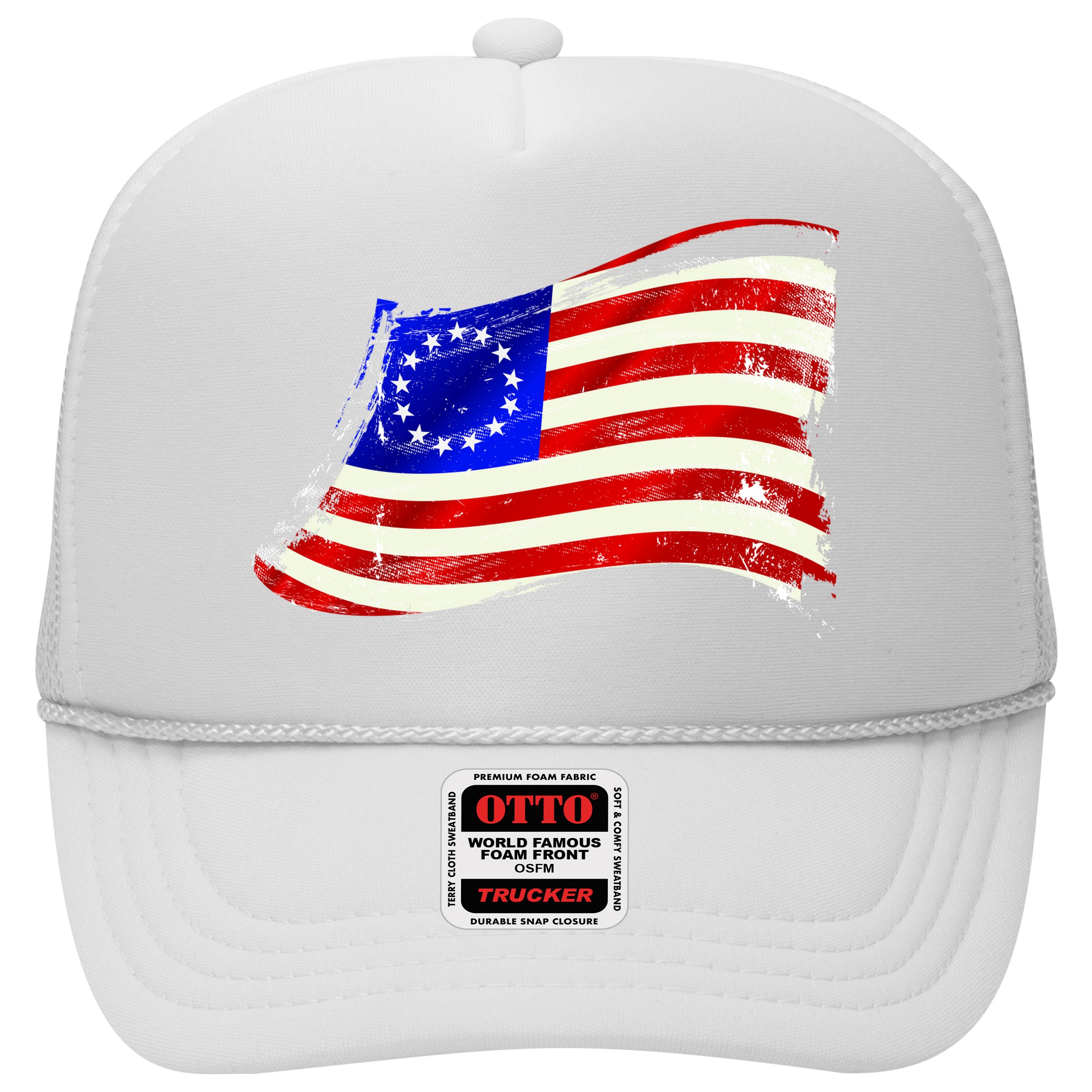 Vintage Betsy Ross 4th Of July American Waving Flag Hat