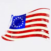 Vintage Betsy Ross 4th Of July American Waving Flag Hat