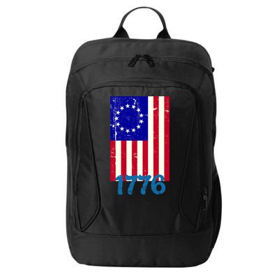 Vintage Betsy Ross American Flag City Backpack