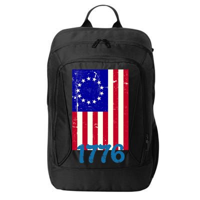 Vintage Betsy Ross American Flag City Backpack