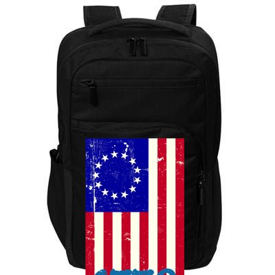 Vintage Betsy Ross American Flag Impact Tech Backpack