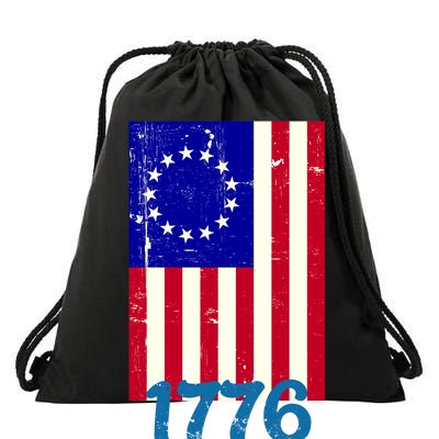 Vintage Betsy Ross American Flag Drawstring Bag