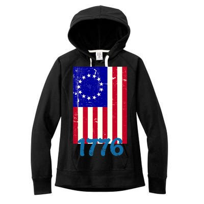 Vintage Betsy Ross American Flag Women's Fleece Hoodie