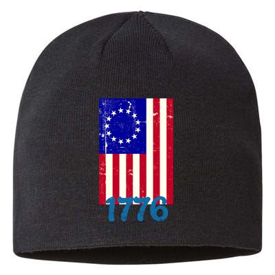 Vintage Betsy Ross American Flag Sustainable Beanie