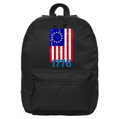 Vintage Betsy Ross American Flag 16 in Basic Backpack