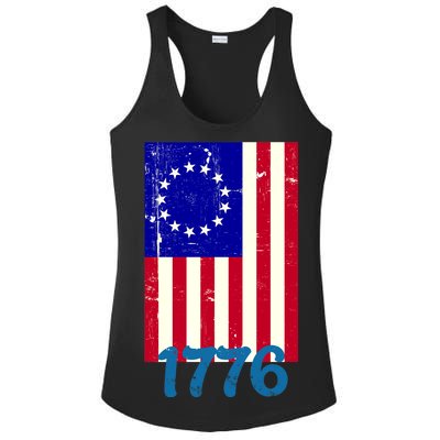 Vintage Betsy Ross American Flag Ladies PosiCharge Competitor Racerback Tank