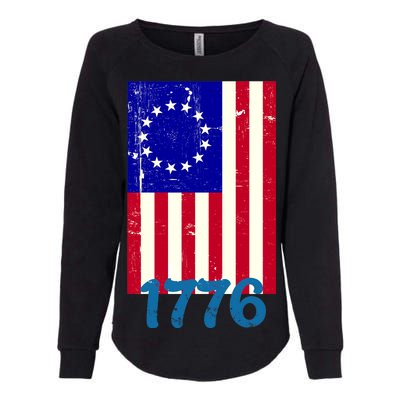 Vintage Betsy Ross American Flag Womens California Wash Sweatshirt