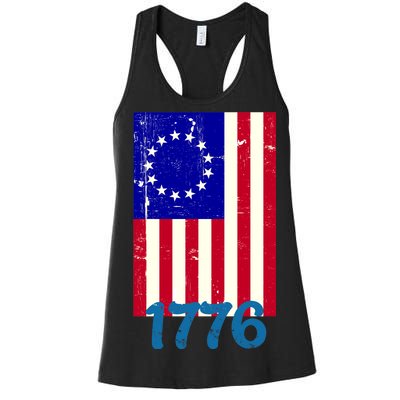 Vintage Betsy Ross American Flag Women's Racerback Tank