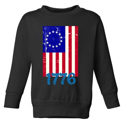 Vintage Betsy Ross American Flag Toddler Sweatshirt