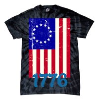 Vintage Betsy Ross American Flag Tie-Dye T-Shirt