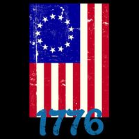 Vintage Betsy Ross American Flag Womens T-Shirt