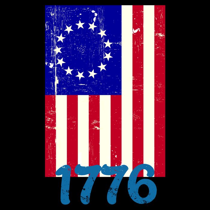 Vintage Betsy Ross American Flag Womens T-Shirt