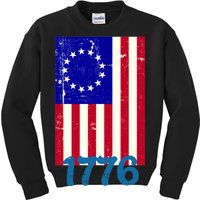 Vintage Betsy Ross American Flag Kids Sweatshirt