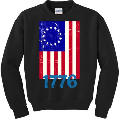 Vintage Betsy Ross American Flag Kids Sweatshirt