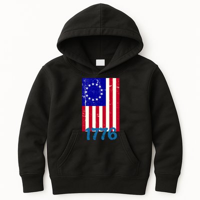 Vintage Betsy Ross American Flag Kids Hoodie