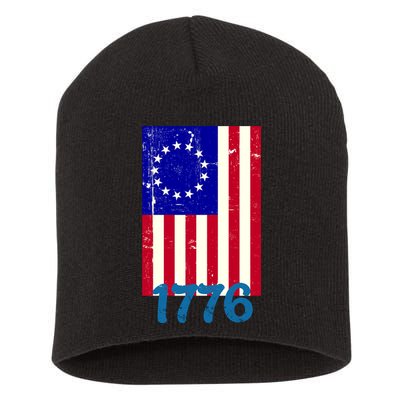 Vintage Betsy Ross American Flag Short Acrylic Beanie